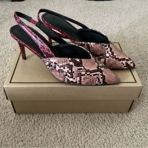 ASOS Snake skin kitten heels, size 9 women
